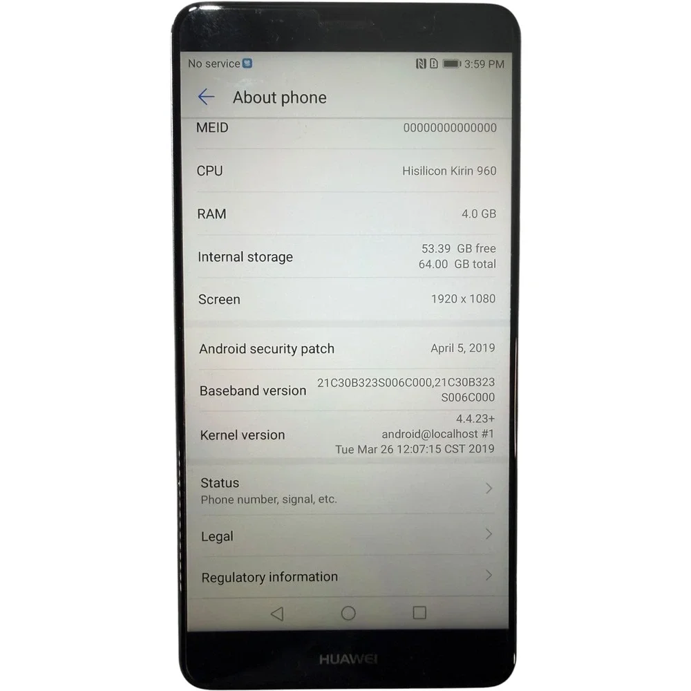 Huawei Mate 9 MHA-L29 64GB 4GB RAM Dual SIM Leica Camera Smartphone Working